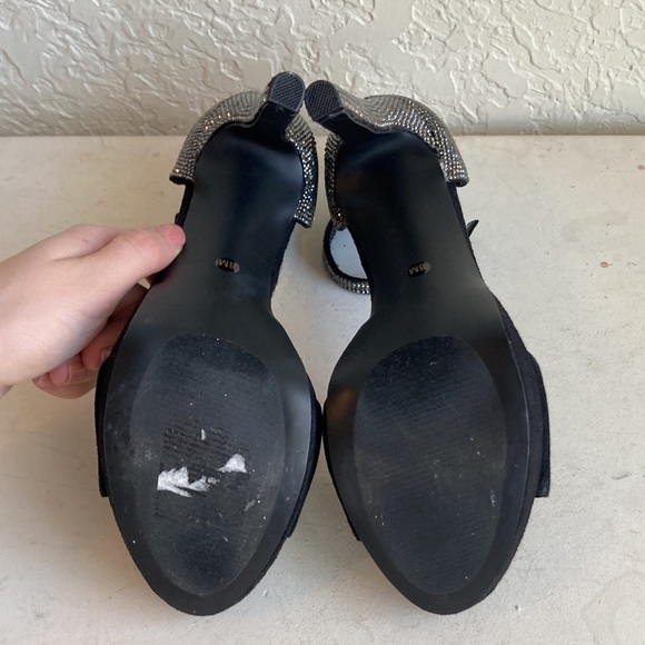 Steve Madden black kisha leather suede sequins heels - Picture 12 of 13
